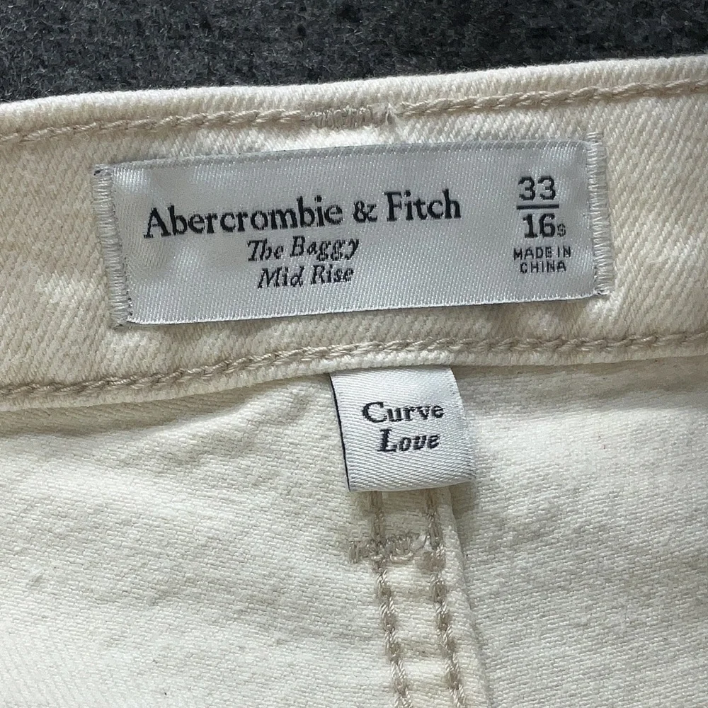 NWT Abercrombie & Fitch Cream The Baggy Midrise | 16s - Picture 5 of 6
